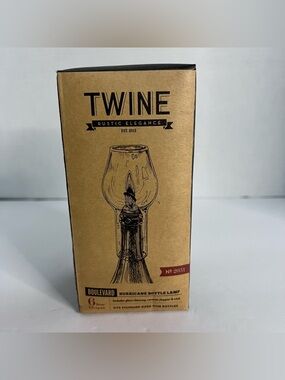 NEW in box Twine Boulevard Hurricane Bottle Lamp 2031 - Wine Bottle candle